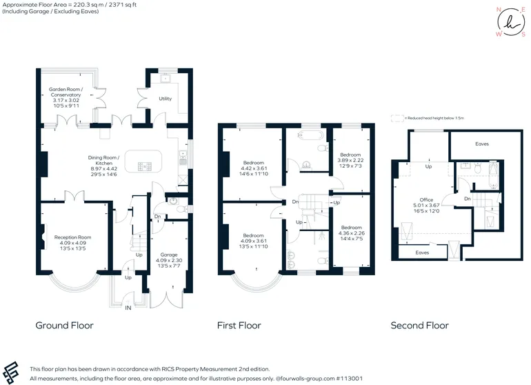 Floorplan 1 for Wellesley Crescent, Twickenham, TW2