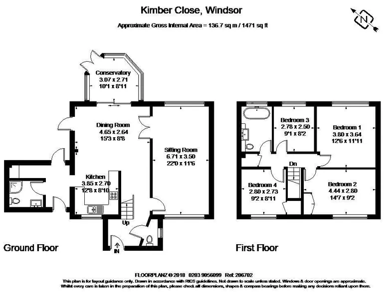 Floorplan 1 for Kimber Close Windsor SL4
