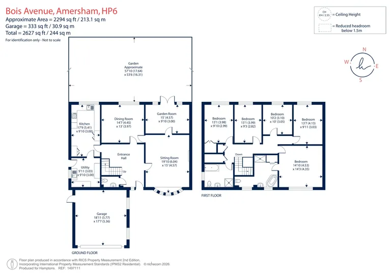 Floorplan 1 for Blanefield, 2A Bois Avenue, Amersham, HP6