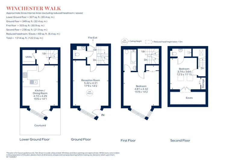 Floorplan 1 for Winchester Walk, London, SW15
