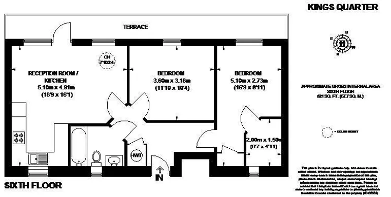 Floorplan 1 for Copenhagen Street London N1