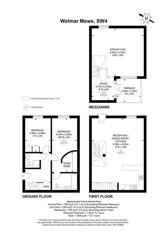 Floorplan 1 for Welmar Mews London SW4