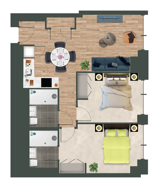 Floorplan 1 for The Lexington, 3b William Jessop Way Liverpool L3