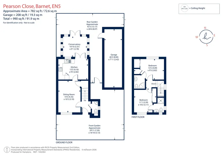 Floorplan 1 for Pearson Close, High Barnet, EN5