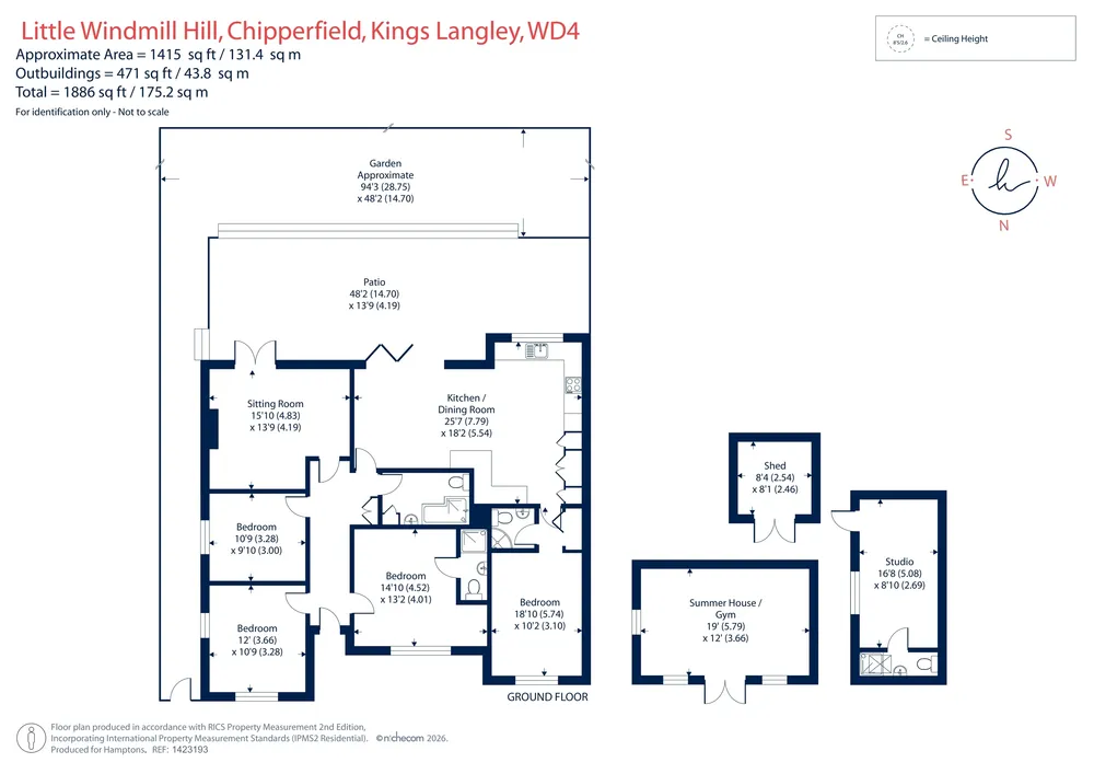 Floorplan for Little Windmill Hill, Chipperfield, WD4