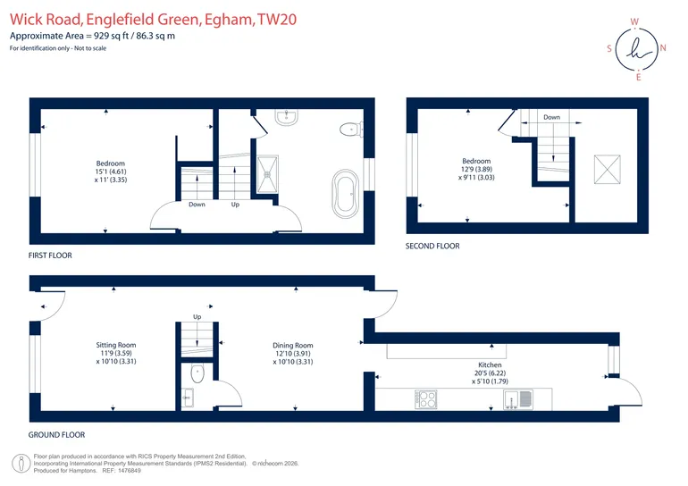 Floorplan 1 for Wick Road, Englefield Green TW20