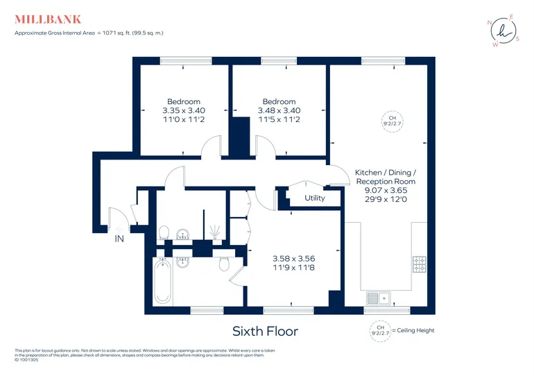 Floorplan 1 for Millbank Westminster SW1P