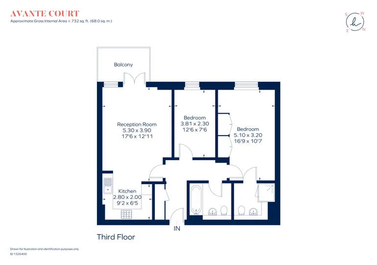 Floorplan 1 for The Bittoms, Kingston Upon Thames, KT1