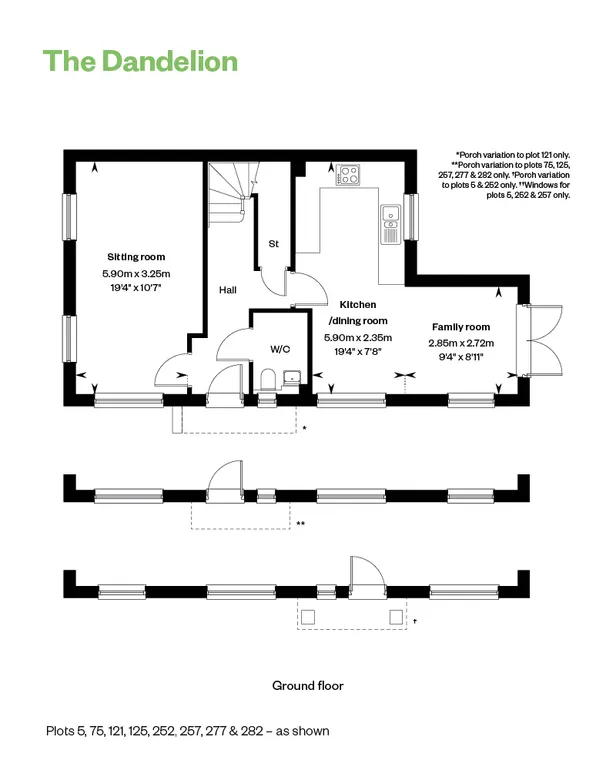 Floorplan 1 for Dandelion, Birchwwod, Farnham, GU9