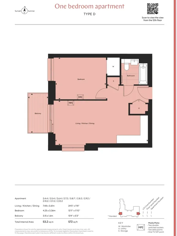 Floorplan 1 for Gasholder Place London SE11