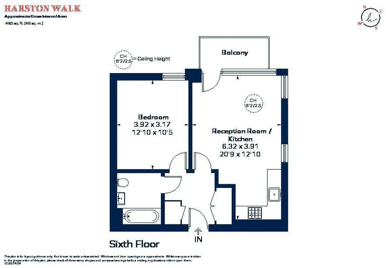 Floorplan 1 for Harston Walk, E3