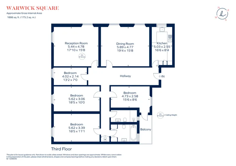 Floorplan 1 for Warwick Square London SW1V
