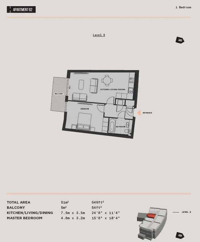 Floorplan 1 for Horizon, Plough Road, London, SW11