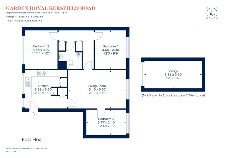 Floorplan 1 for Kersfield Road, London, SW15