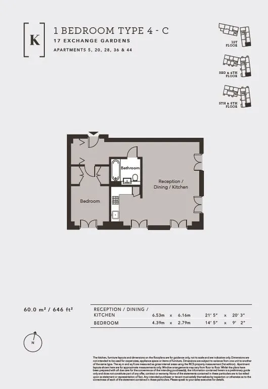 Floorplan 1 for Keybridge, Exchange Gardens, London, SW8