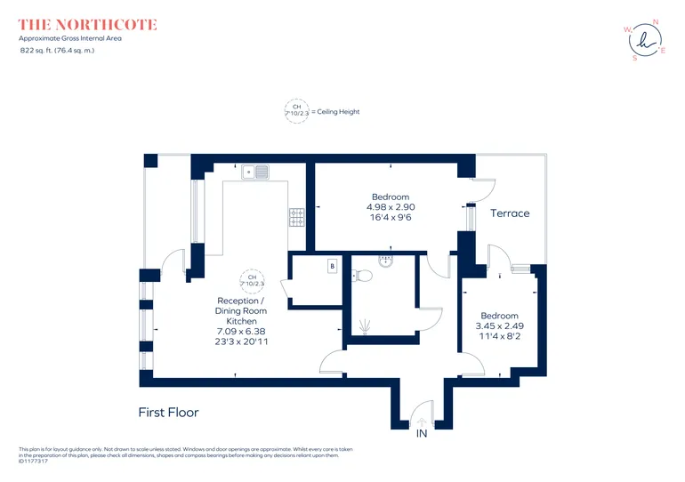 Floorplan 1 for Northcote Road, London, SW11