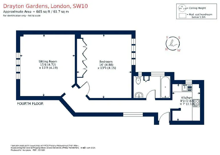 Floorplan 1 for Drayton Gardens London SW10
