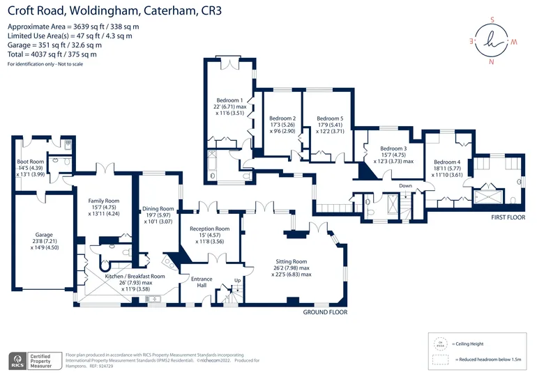 Floorplan 1 for Croft Road Woldingham CR3
