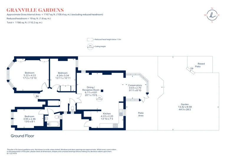 Floorplan 1 for Granville Gardens, Ealing, W5
