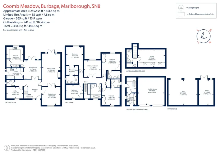 Floorplan 1 for Coomb Meadow, Burbage, SN8