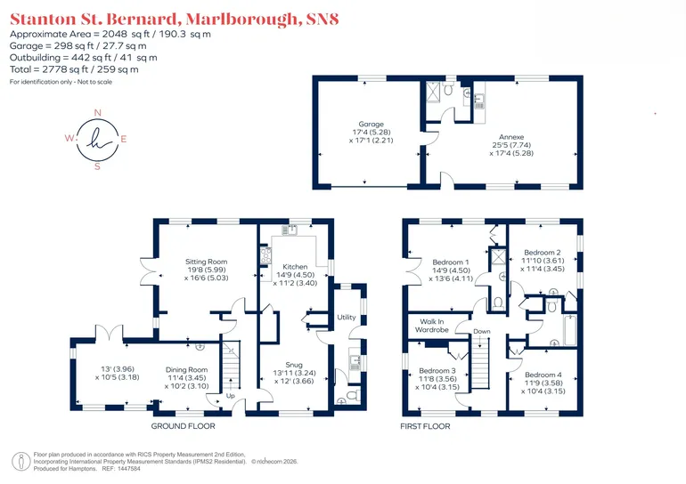 Floorplan 1 for Stanton St Bernard, Marlborough, SN8