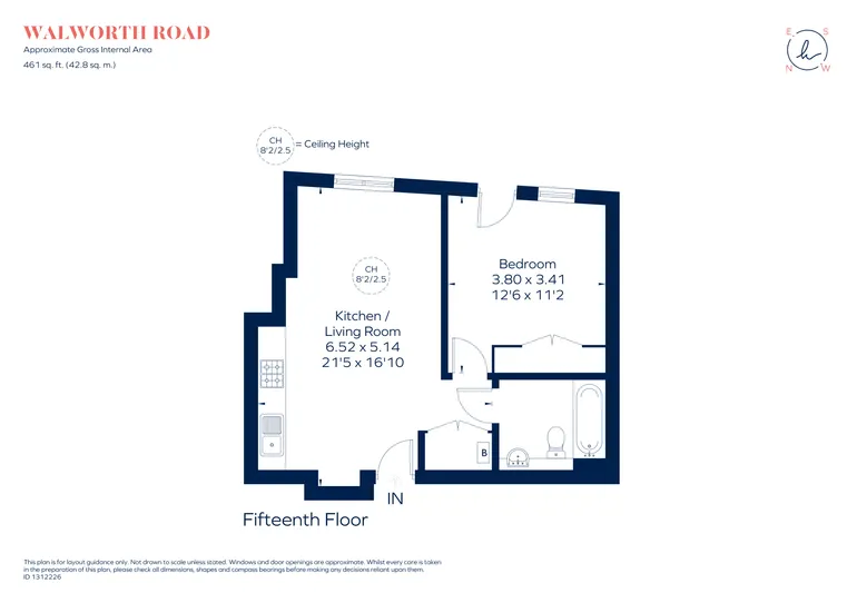 Floorplan 1 for Walworth Road, London, SE1