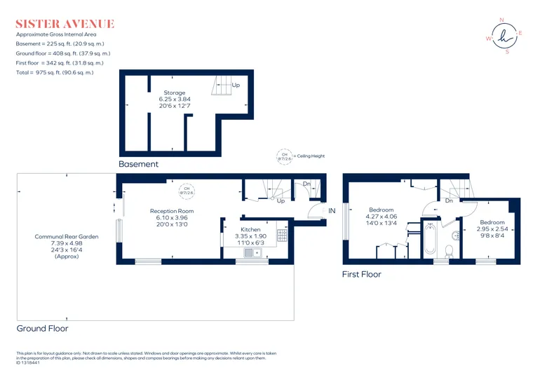 Floorplan 1 for Sisters Avenue, London, SW11