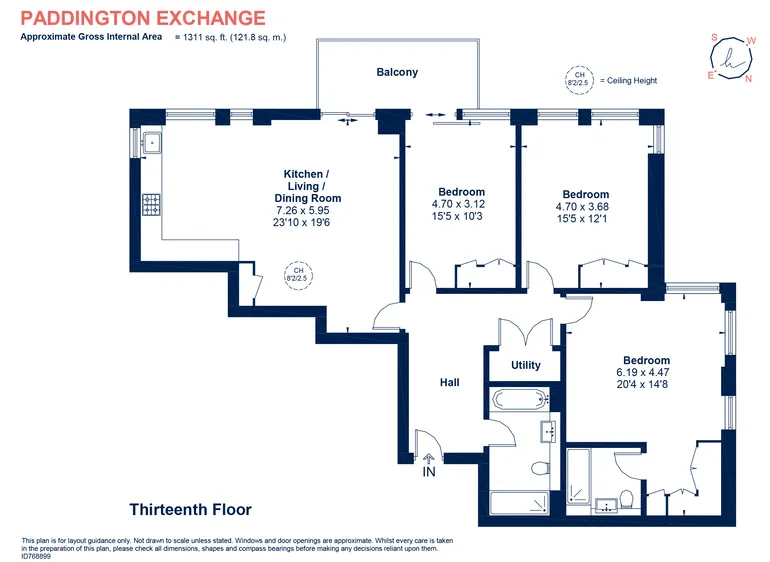 Floorplan 1 for Hermitage Street Paddington W2