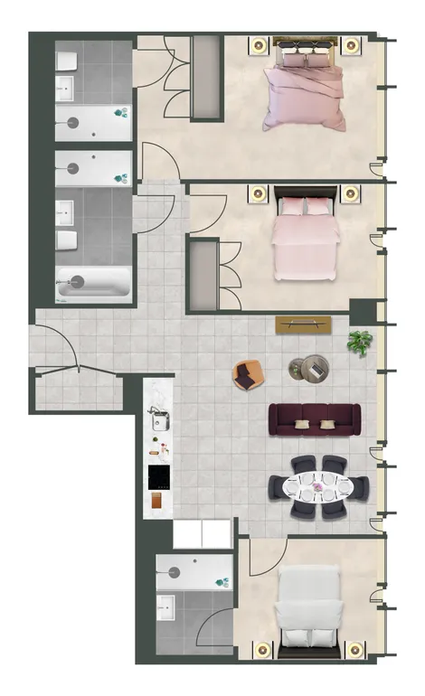 Floorplan 1 for 218 Broad Street Birmingham B15