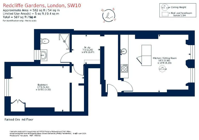 Floorplan 1 for Redcliffe Gardens London SW10