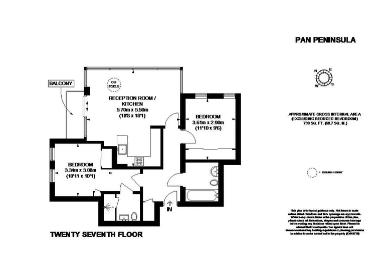 Floorplan 1 for Pan Peninsula Square, E14