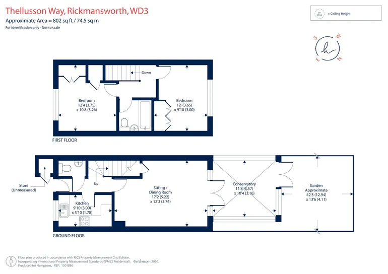 Floorplan 1 for Thellusson Way, Rickmansworth, WD3