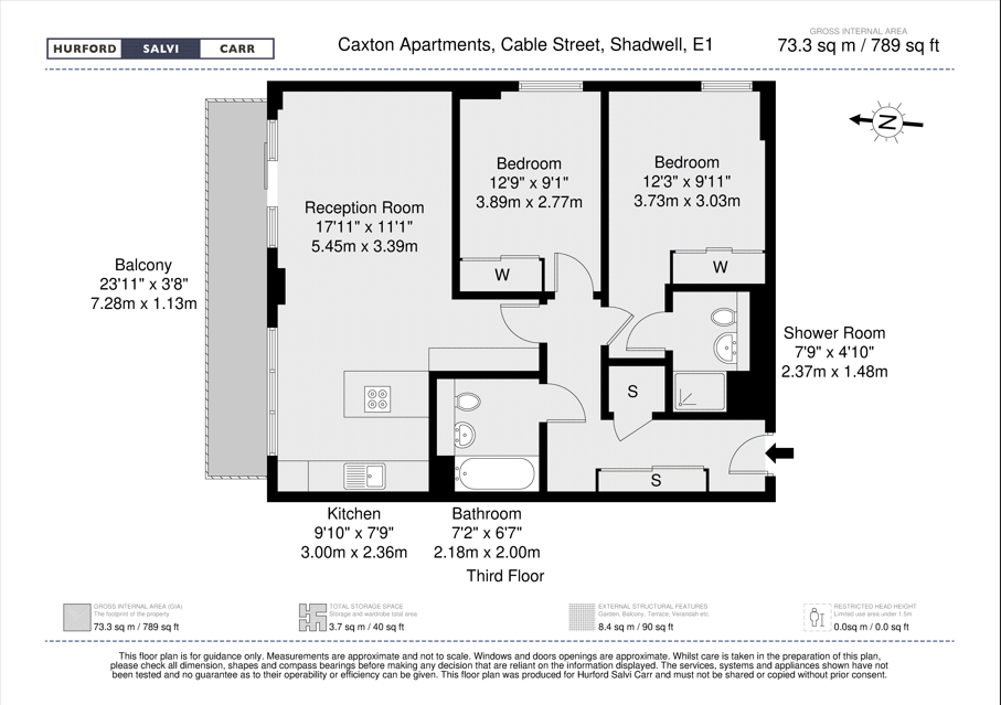 Caxton Apartments, 172 Cable Street, Shadwell, London, E1 floorplan