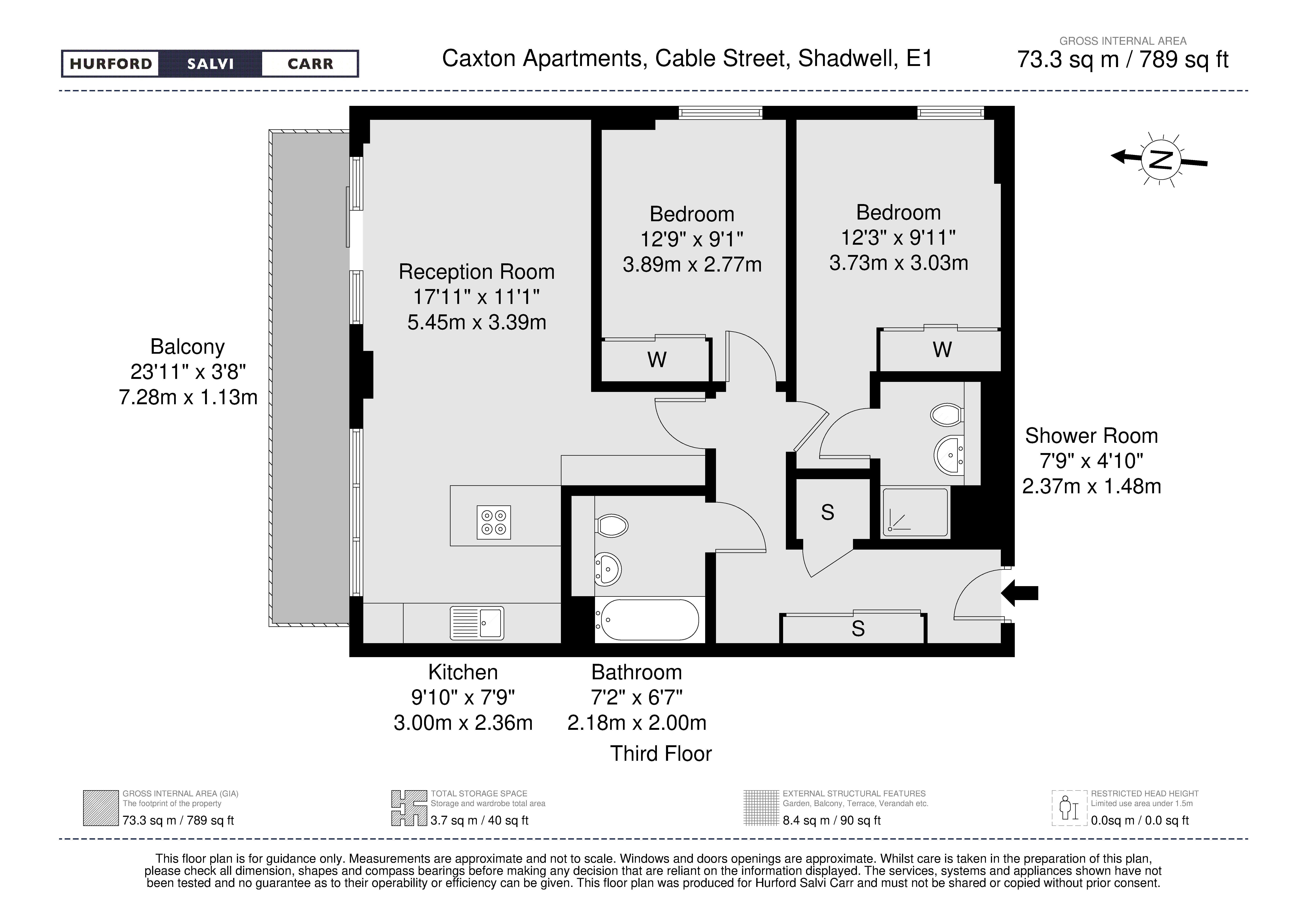 Caxton Apartments, 172 Cable Street, Shadwell, London, E1 floorplan