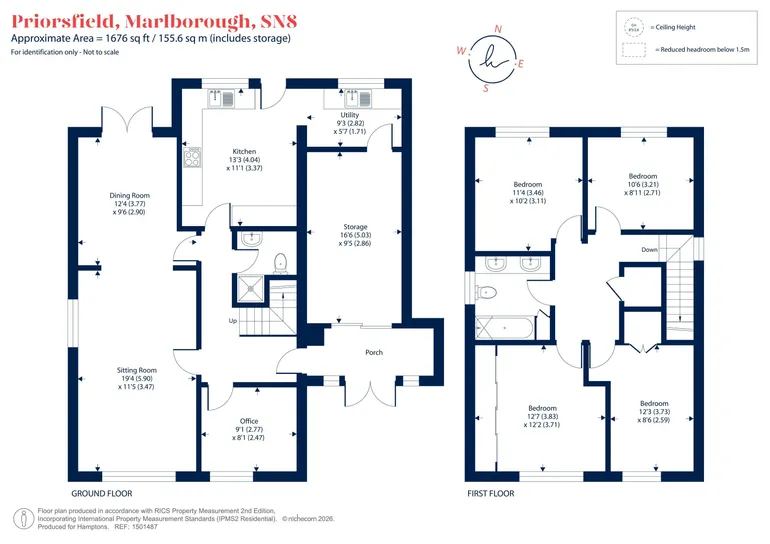 Floorplan 1 for Priorsfield, Marlborough, SN8