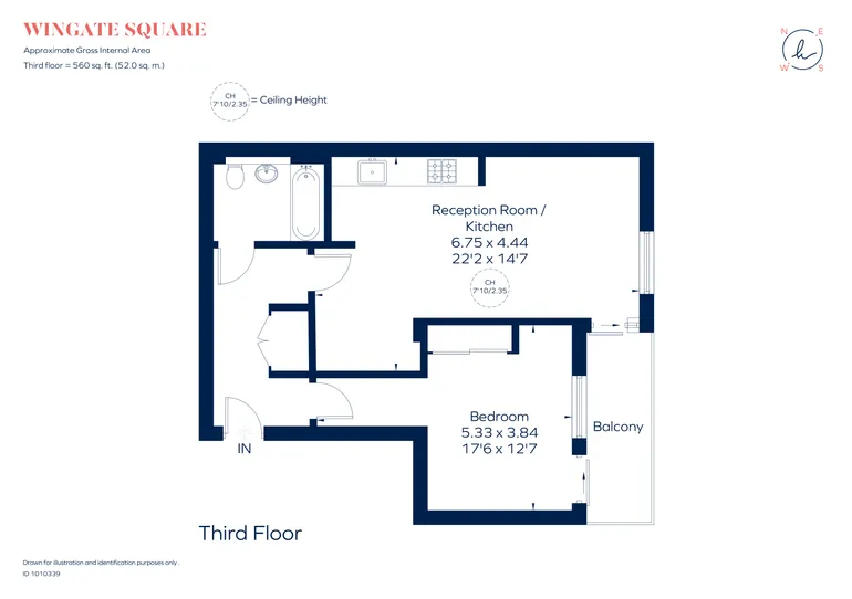 Floorplan 1 for Wingate Square Clapham SW4