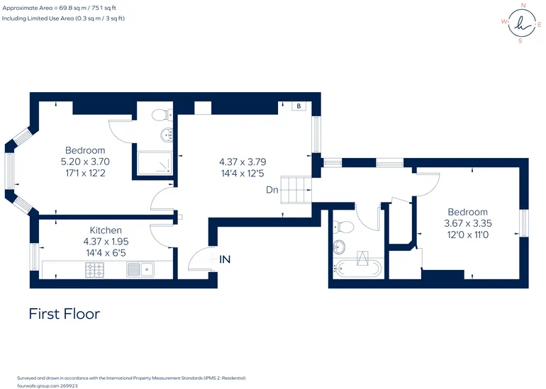 Floorplan 1 for Orlando Road London SW4