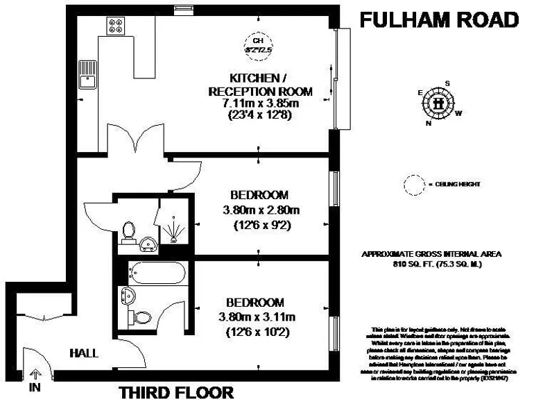 Floorplan 1 for Fulham Road Chelsea SW10
