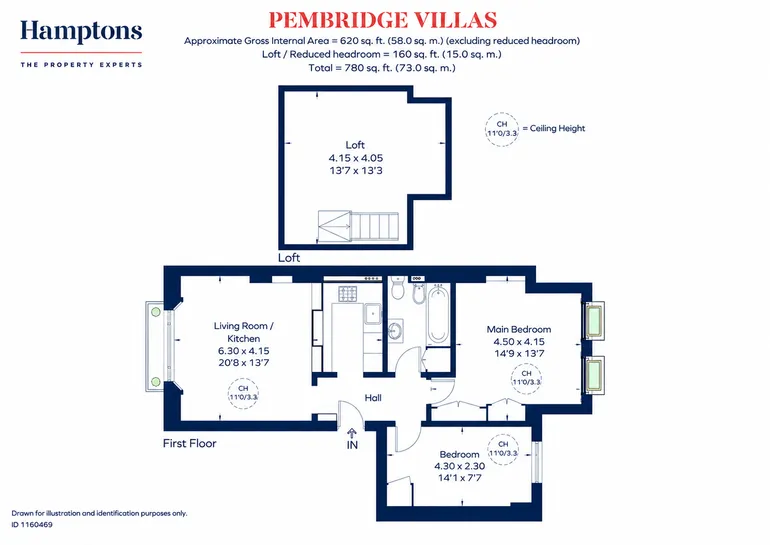 Floorplan 1 for Pembridge Villas London W11