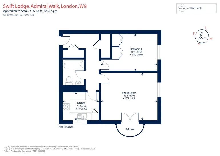 Floorplan 1 for Admiral Walk London W9