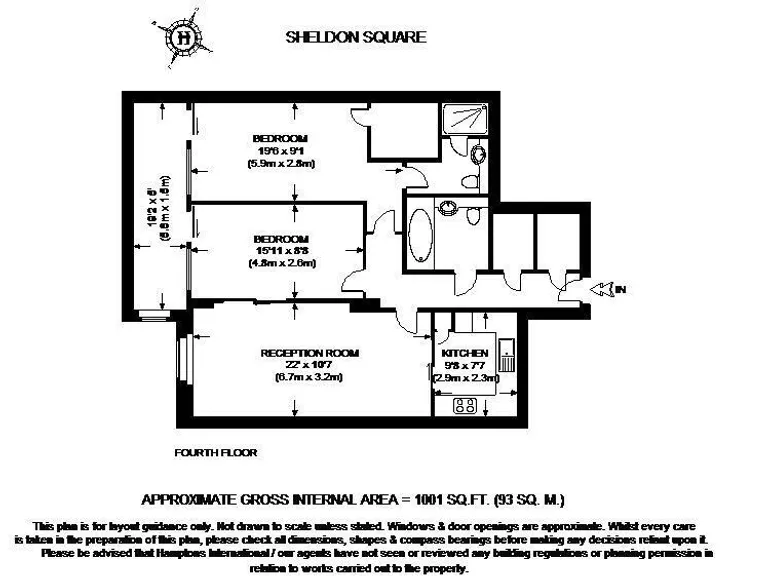 Floorplan 1 for Sheldon Square Paddington W2