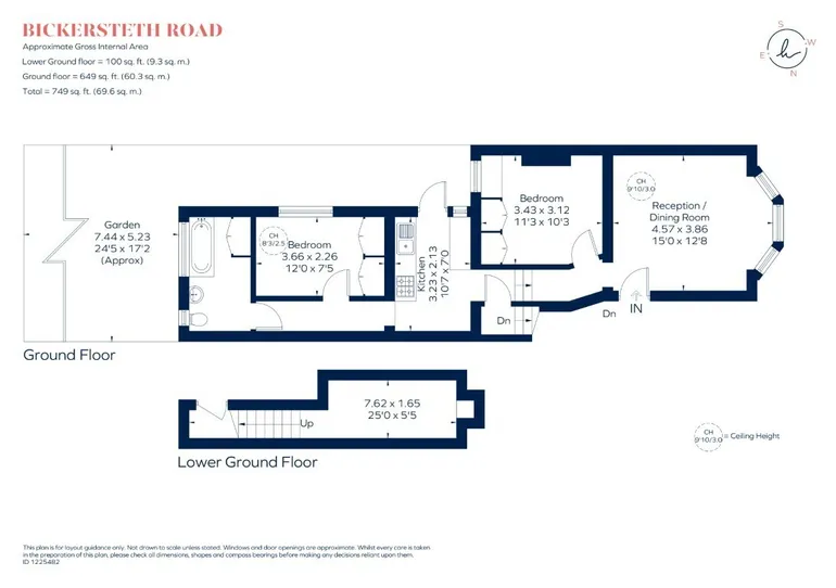 Floorplan 1 for Bickersteth Road London SW17