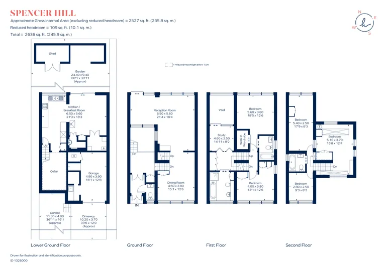 Floorplan 1 for Spencer Hill, London, SW19