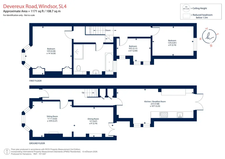 Floorplan 1 for Devereux Road, Windsor, SL4