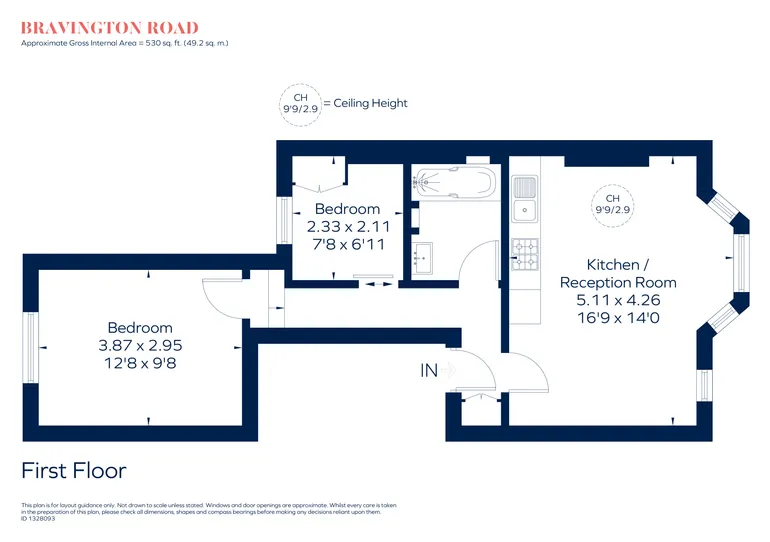 Floorplan 1 for Bravington Road, London, W9