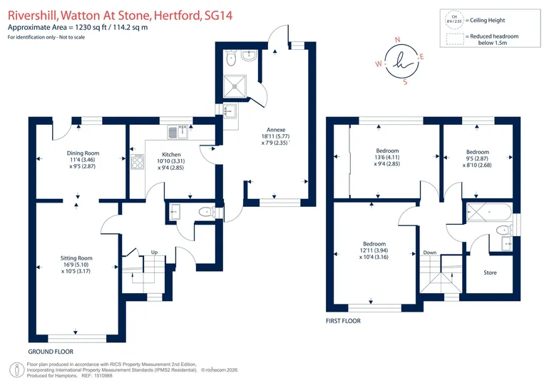 Floorplan 1 for Rivershill, Watton At Stone, Hertford, SG14