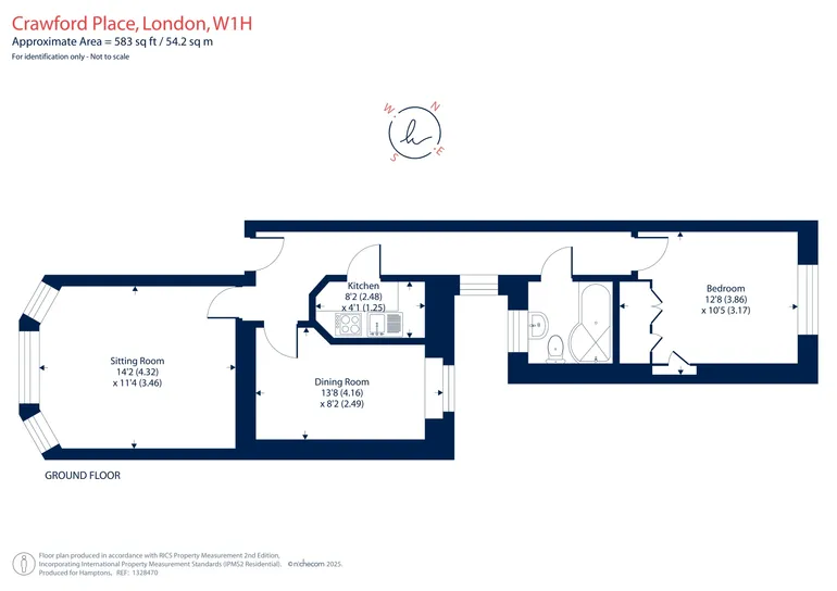 Floorplan 1 for Crawford Place Marylebone W1H