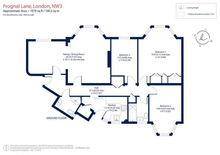 Floorplan 1 for Frognal Lane London NW3