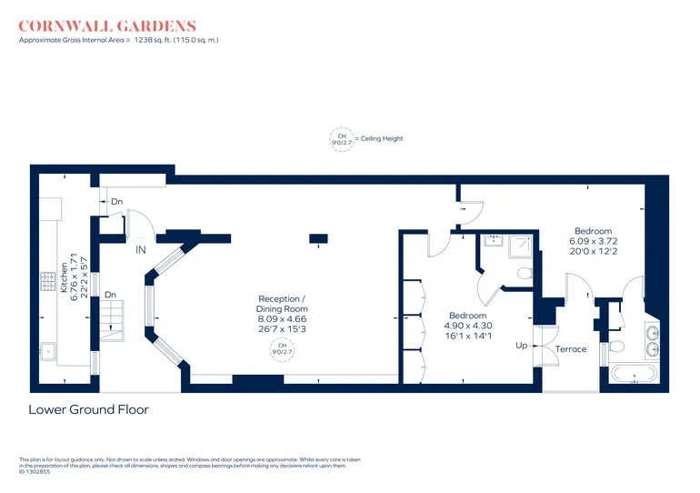 Floorplan 1 for Cornwall Gardens London SW7
