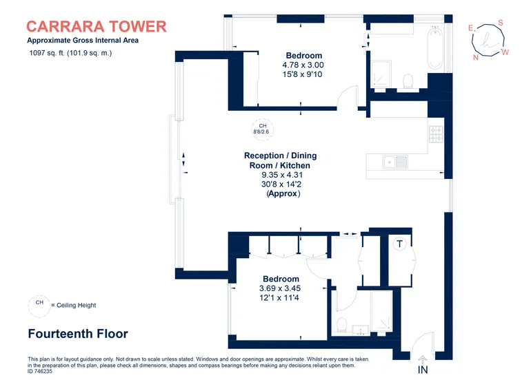 Floorplan 1 for Bollinder Place London EC1V